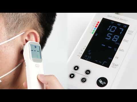 Vital Signs Patient Monitor Checking SpO2 ECG Blood Pressure Body  Temperature US