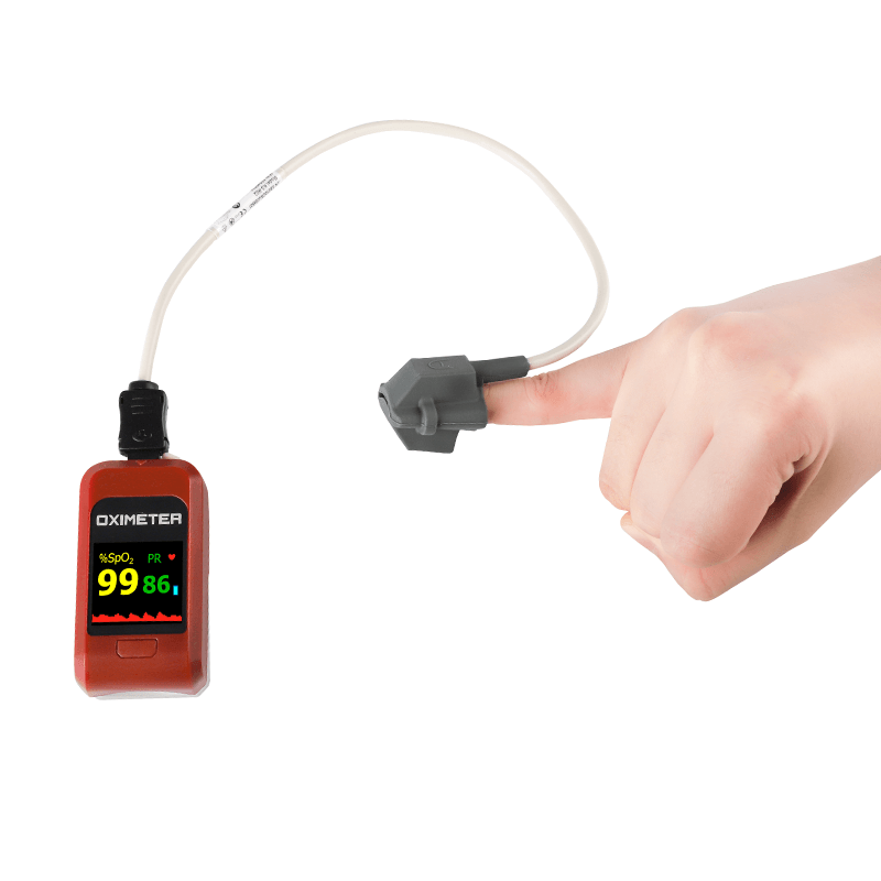 Oxymètre de pouls portatif avec sonde (doigt) adulte et enfant